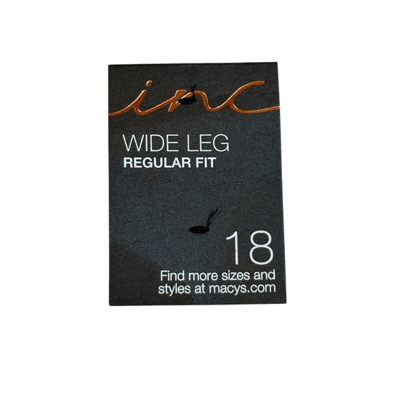 INC International Wide Leg Pants White Floral Print White Pink Size‎ 18 NWT - Picture 8 of 11